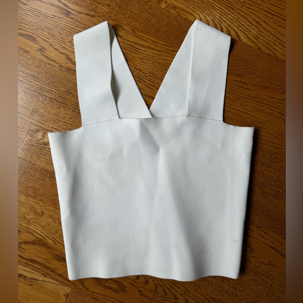 ALC white bandage crop top size S